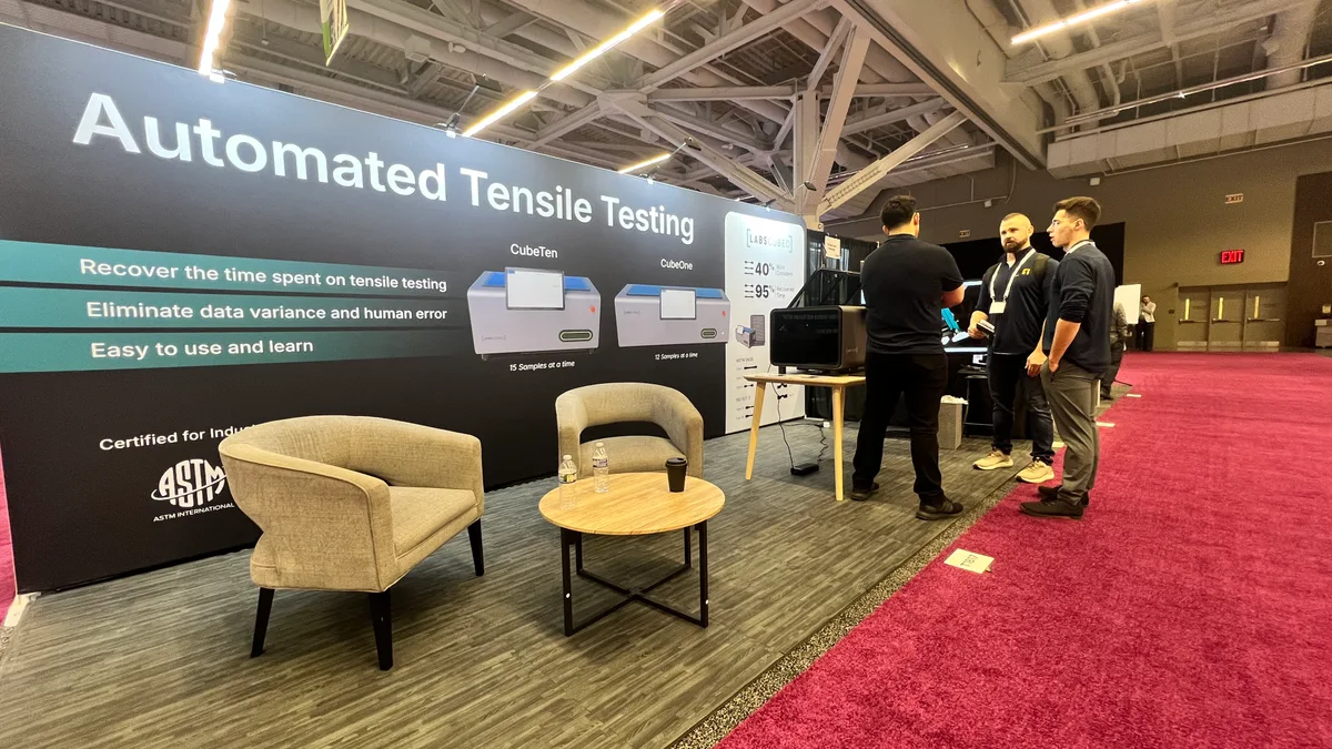 The LabsCubed booth at an AMI plastics show